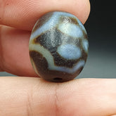 Dragon Eye Old Antique Himalayan Indo Tibetan Dragon 7 Eyes Dzi Amulet Bead #21
